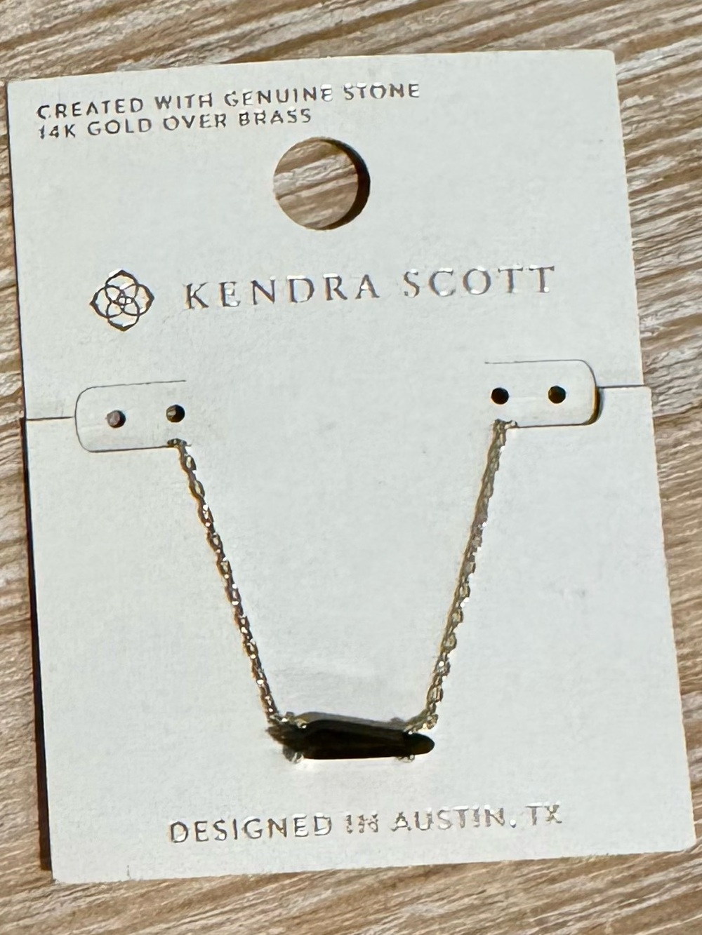 Kendra Scott 14K Gold Over Brass Asymmetrical Stone Necklace